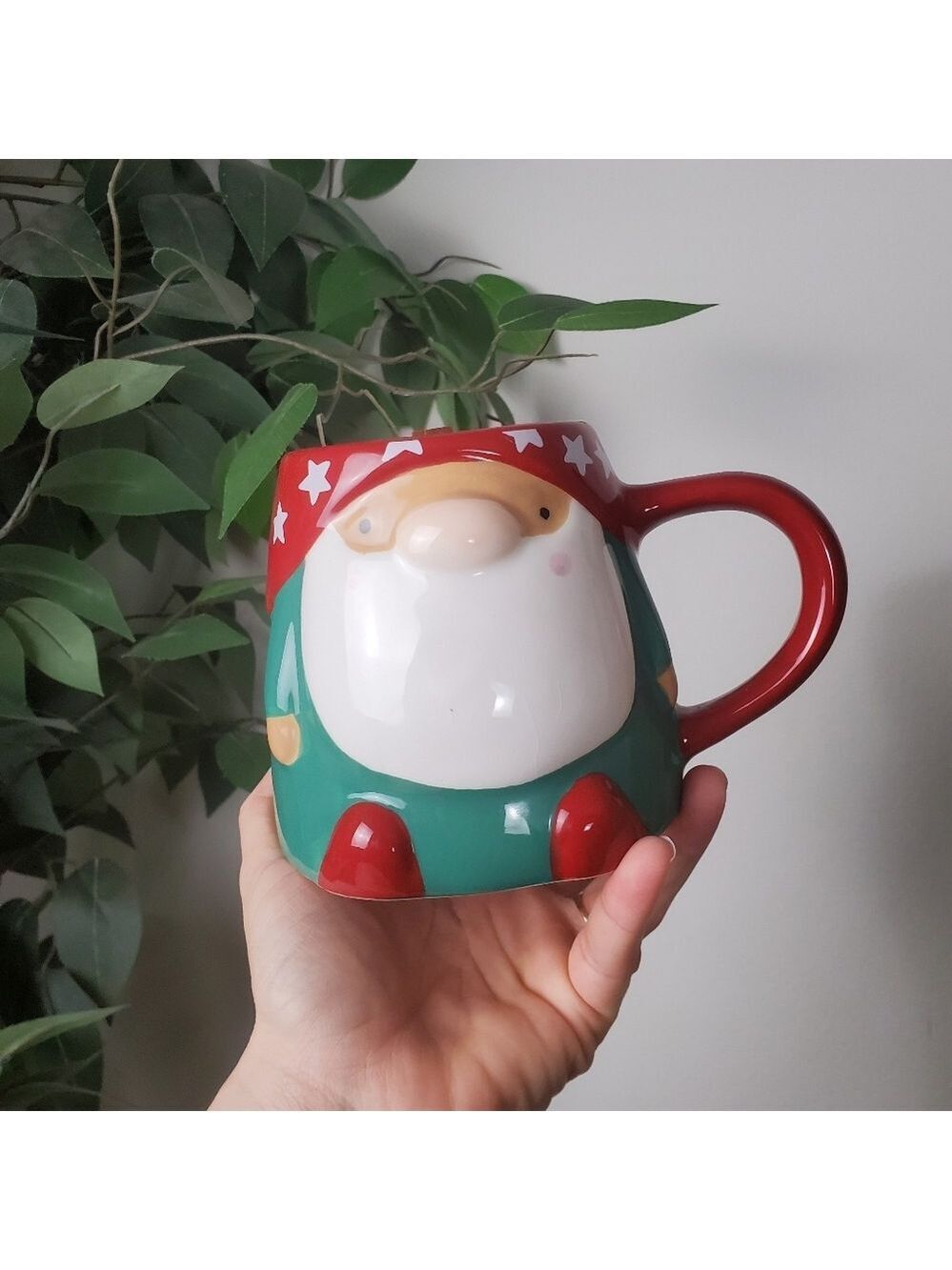 Gnome Mug Candle Festive Handmade Crema De Menthe Scented